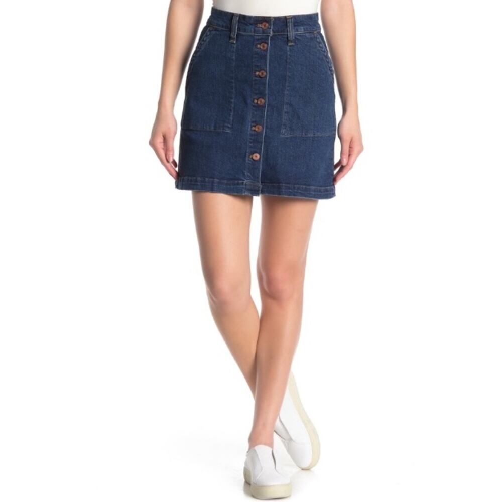 J.Crew Button Front Denim Mini Skirt Size 4